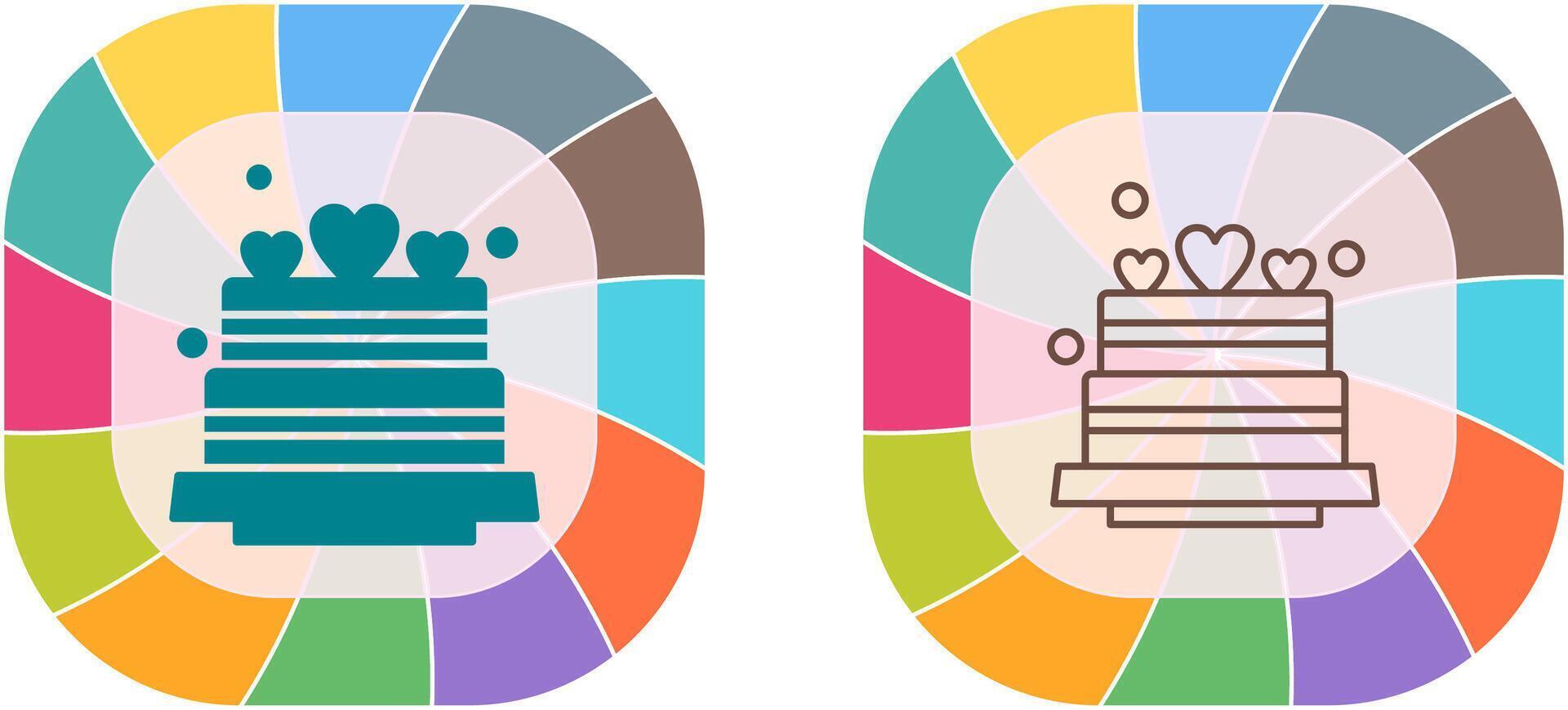 Wedding Cake Icon Design vector