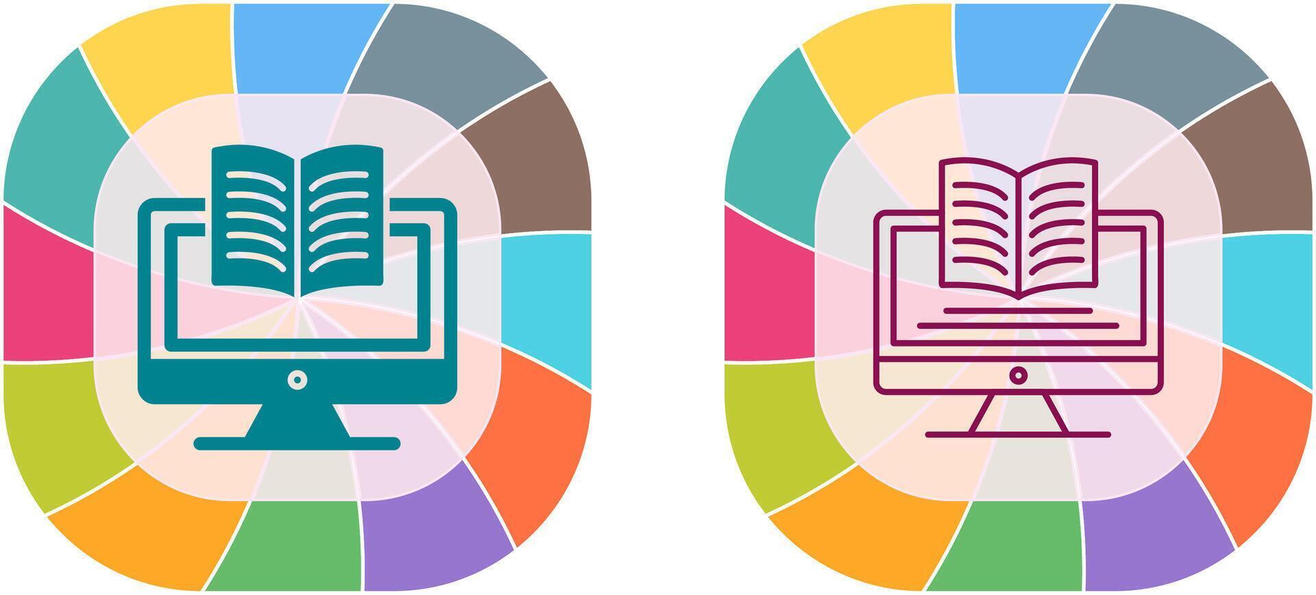 Digital Learning Icon Design vector