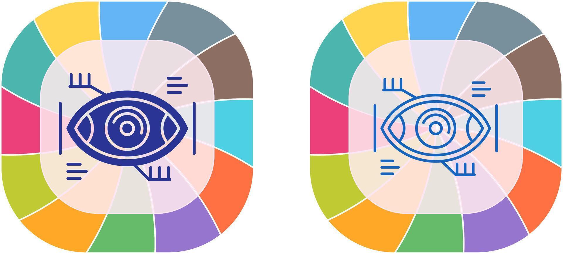 Eye Recongnition Icon Design vector