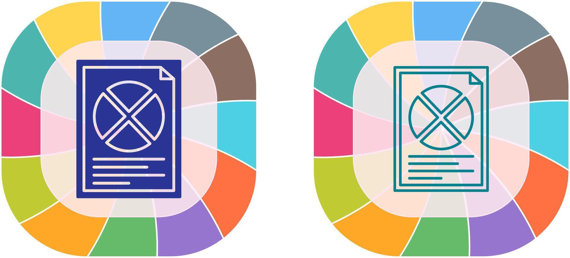 Pie Chart Icon Design vector