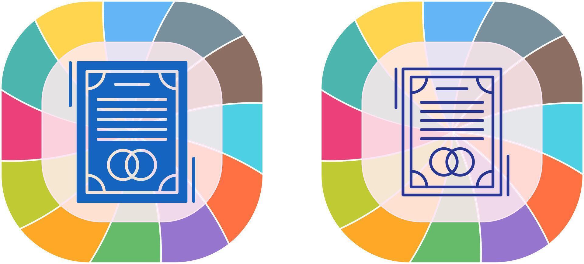 Wedding Contract Icon Design vector
