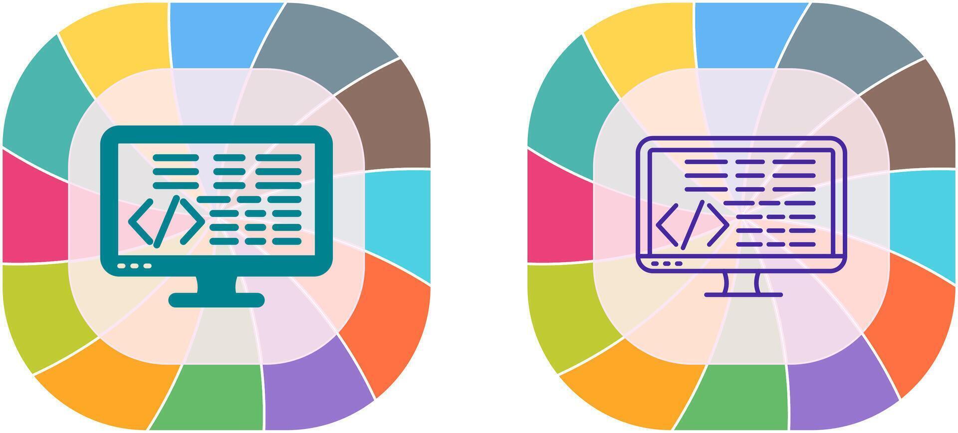 Coding Icon Design vector