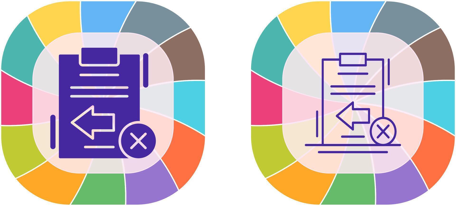 Return Failed Icon Design vector