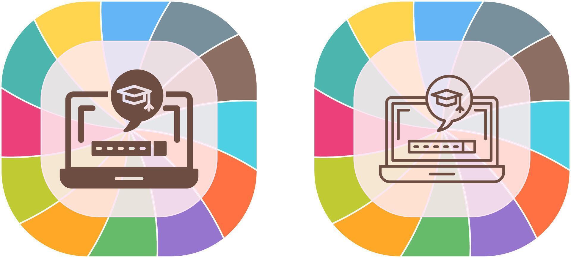Digital Learning Icon Design vector