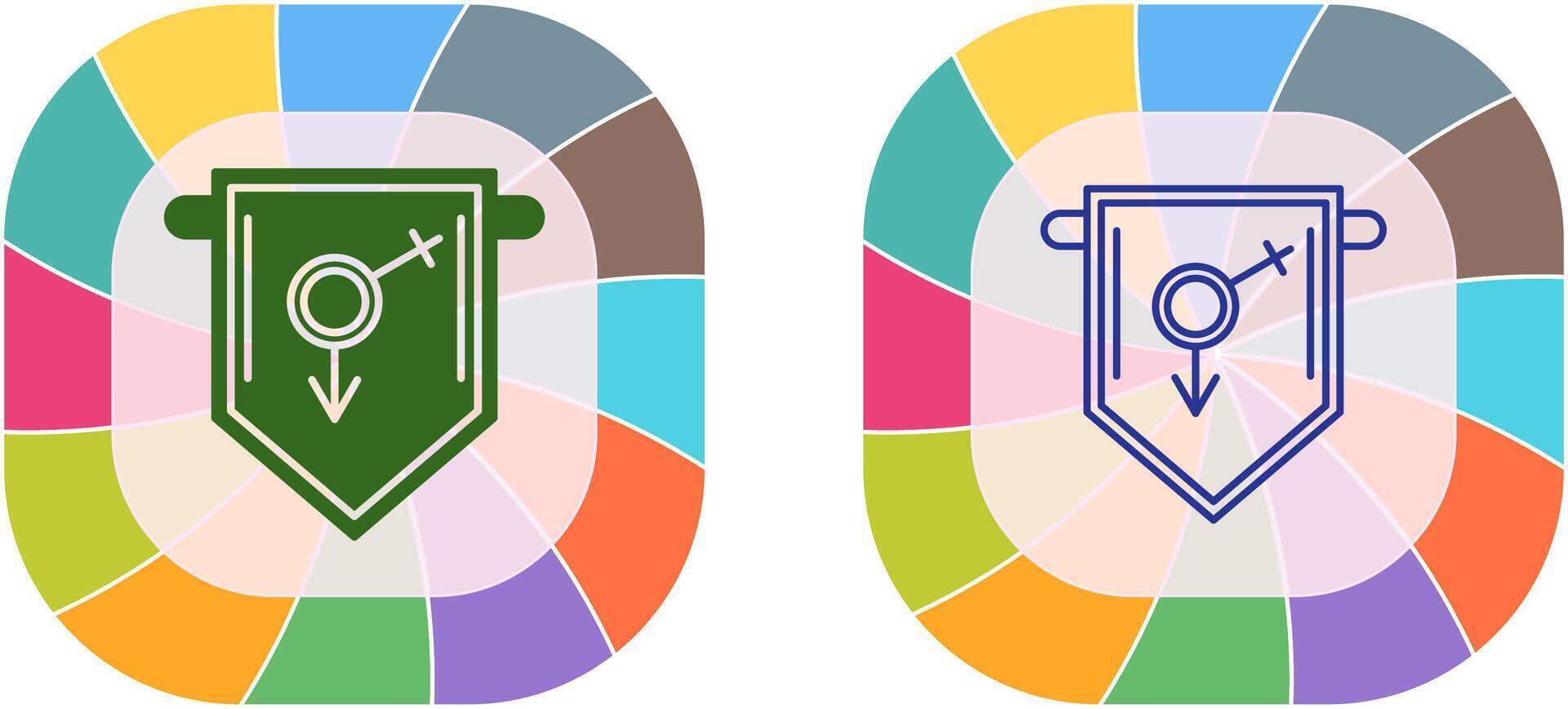 College Fraternity Icon Design vector