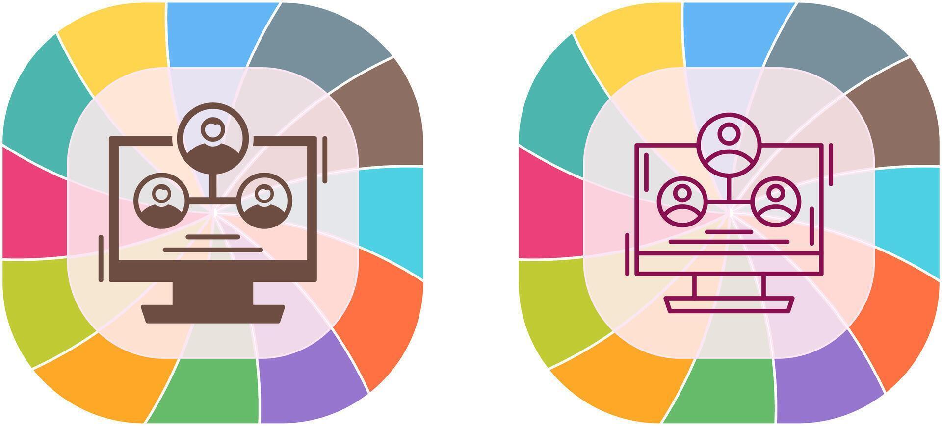 Hierarchy Structure Icon Design vector