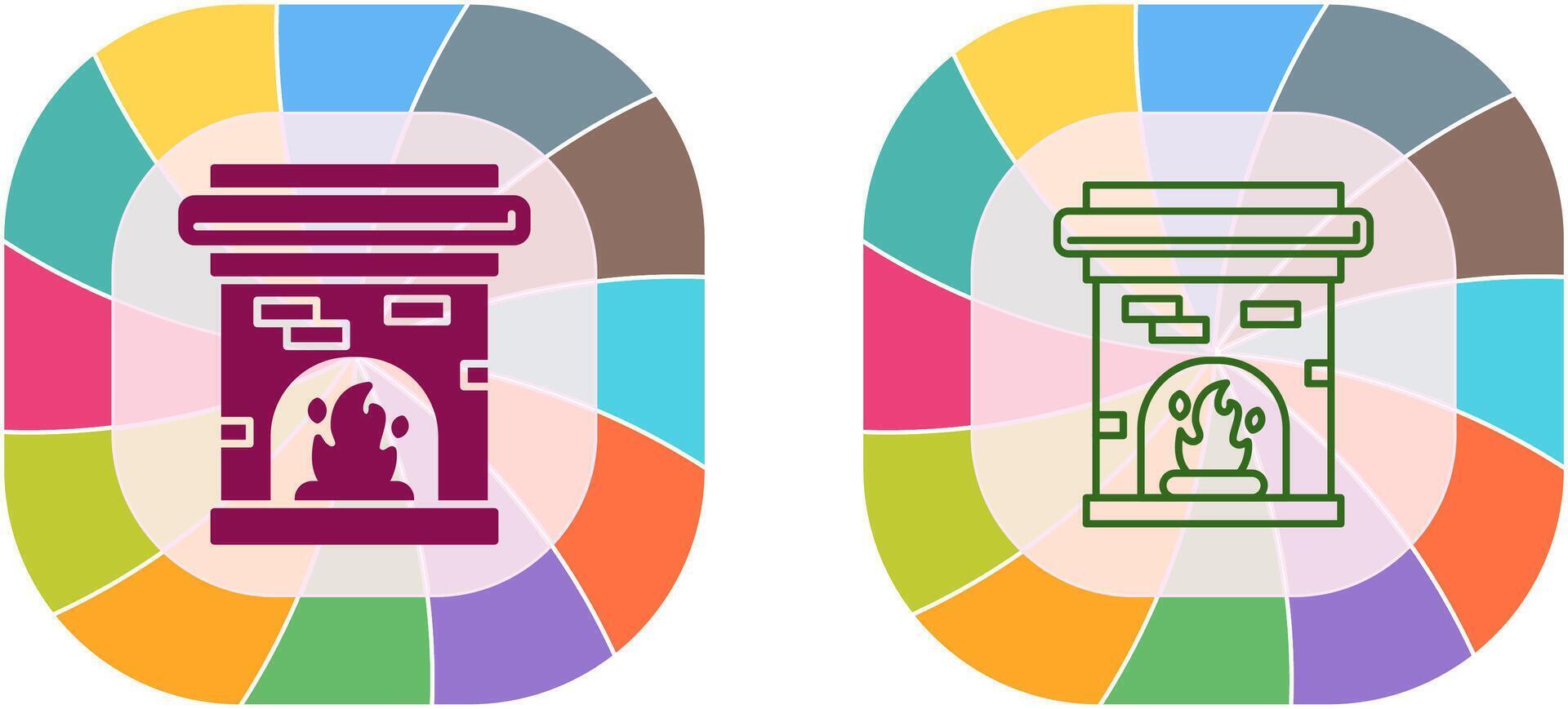Fireplace Icon Design vector