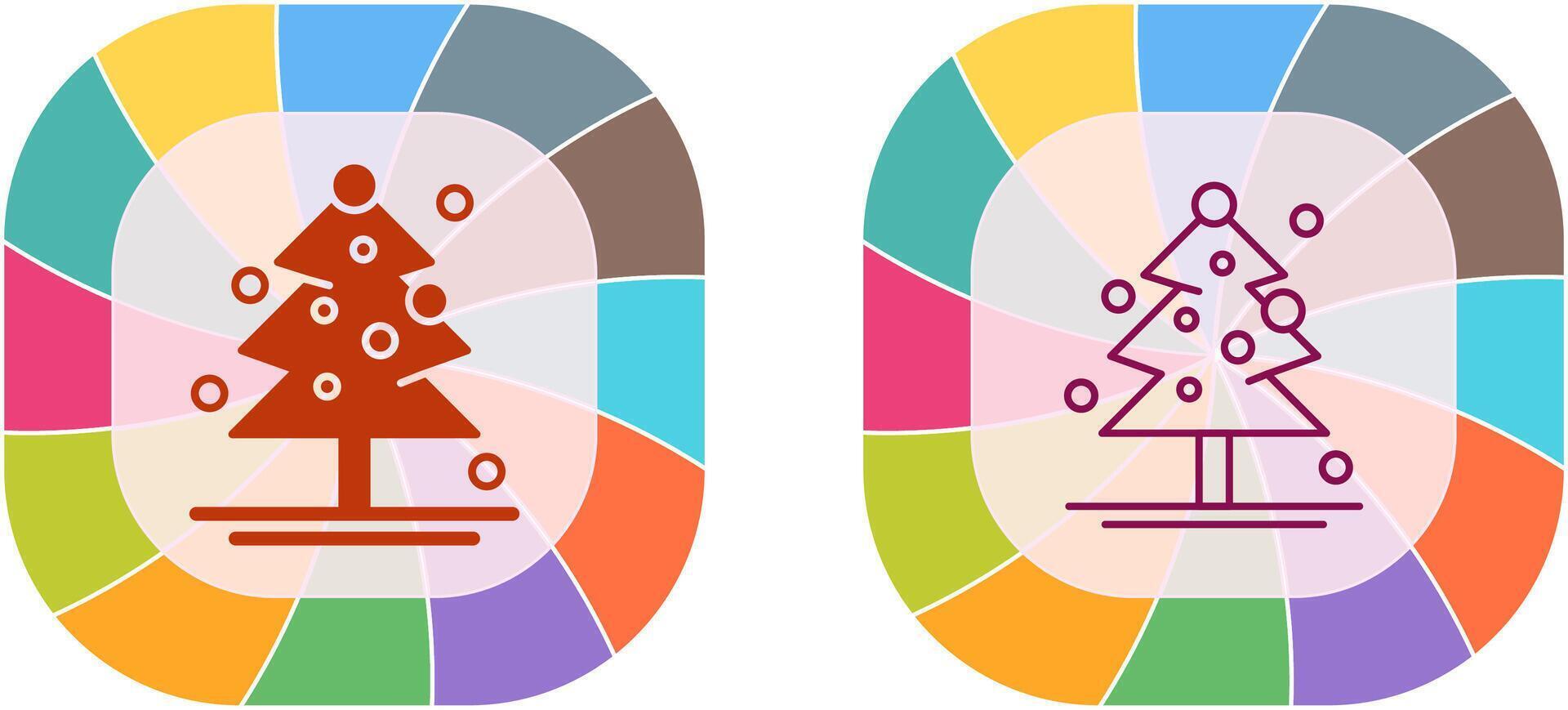 Christmas Tree Icon Design vector