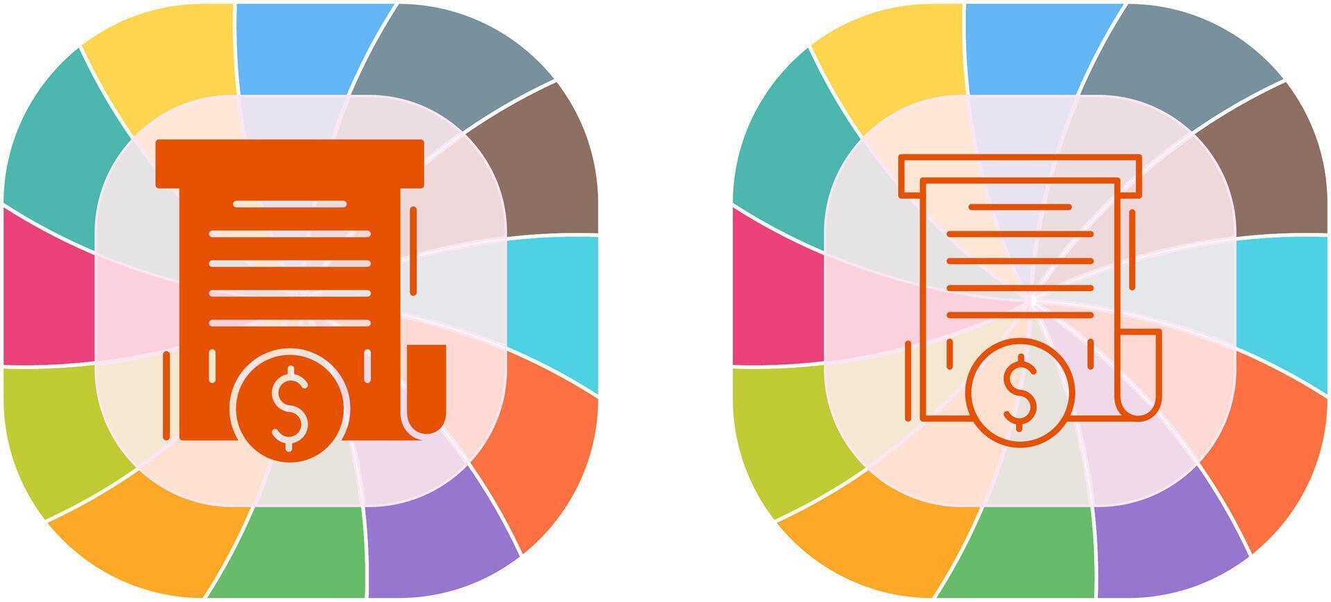 Bill Icon Design vector