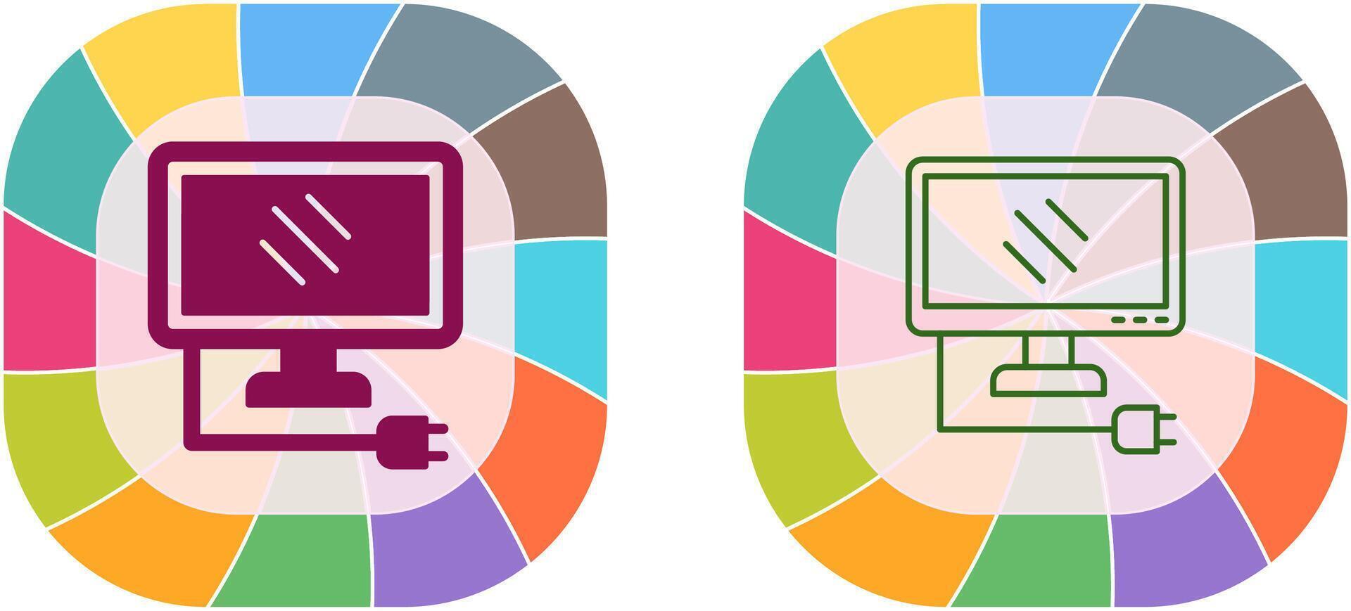 diseño de icono de monitor vector