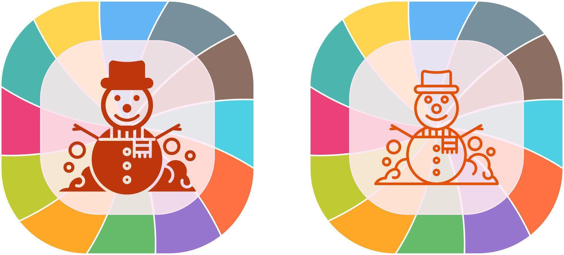 Snowman Icon Design vector