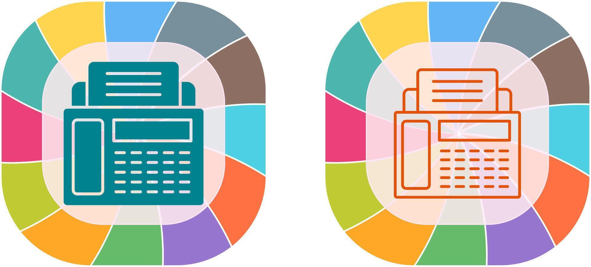 Fax Machine Icon Design vector