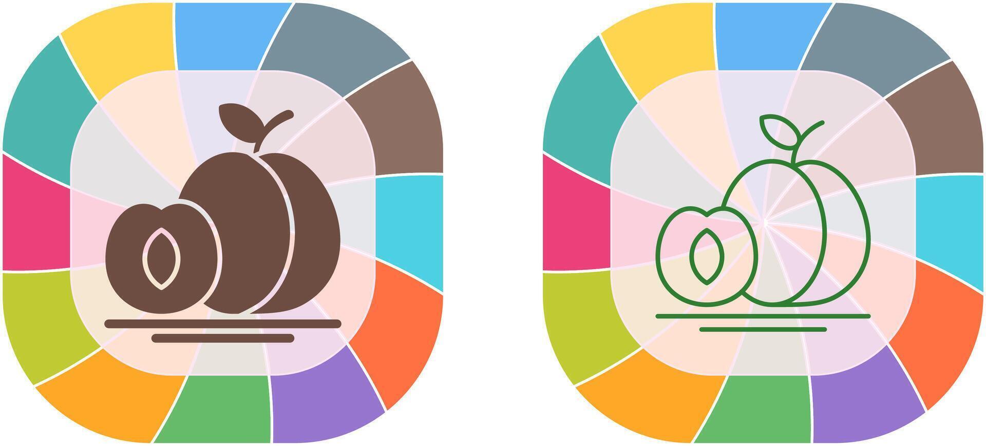 Apricot Icon Design vector