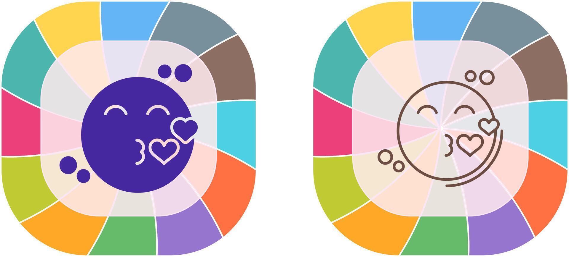 Kiss Icon Design vector