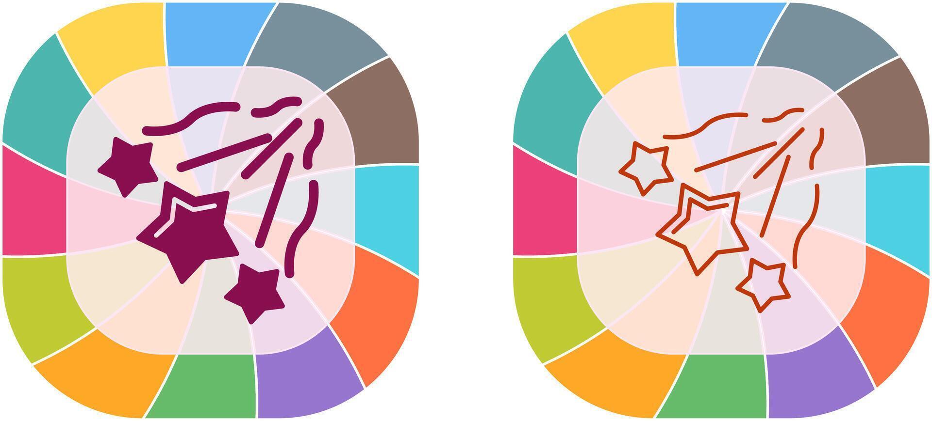 Falling Stars Icon Design vector