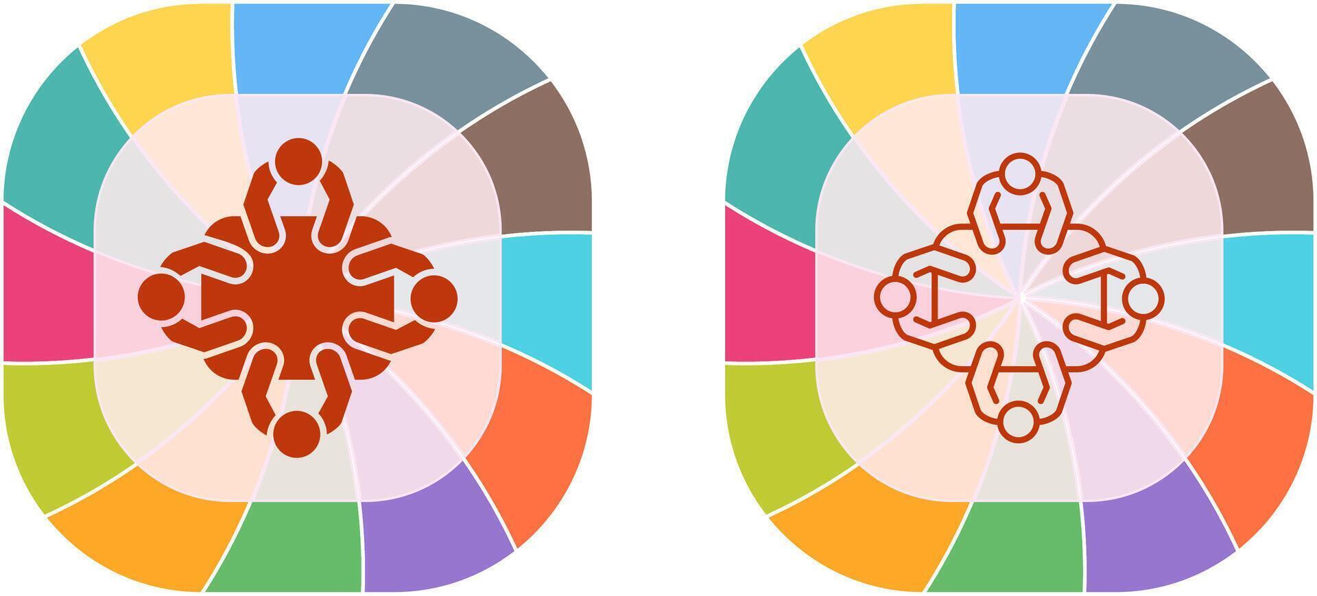 Staff Meeting Icon Design vector