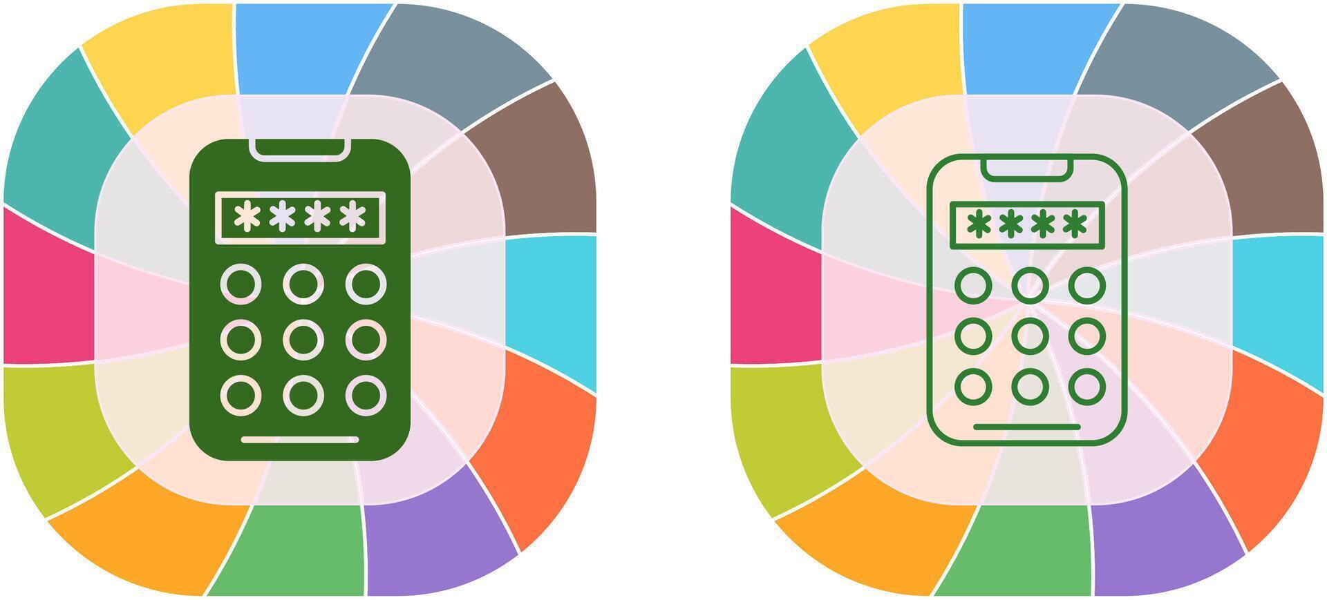 Pin Code Icon Design vector