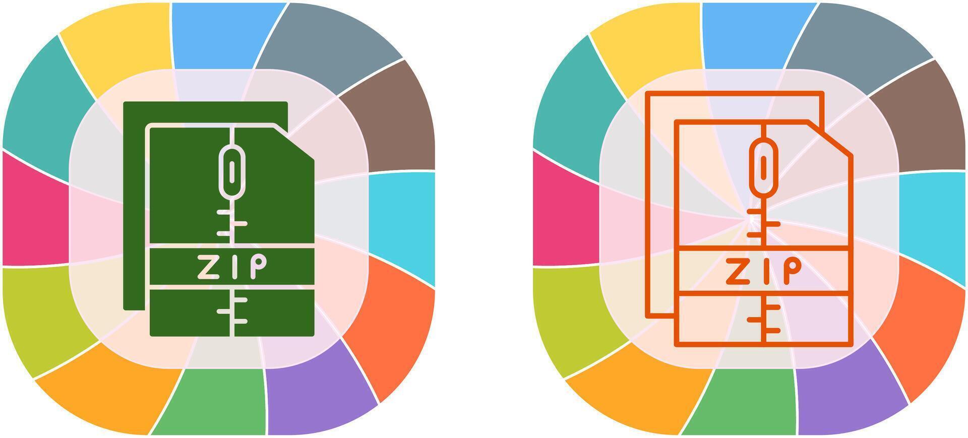 Zip File Icon Design vector