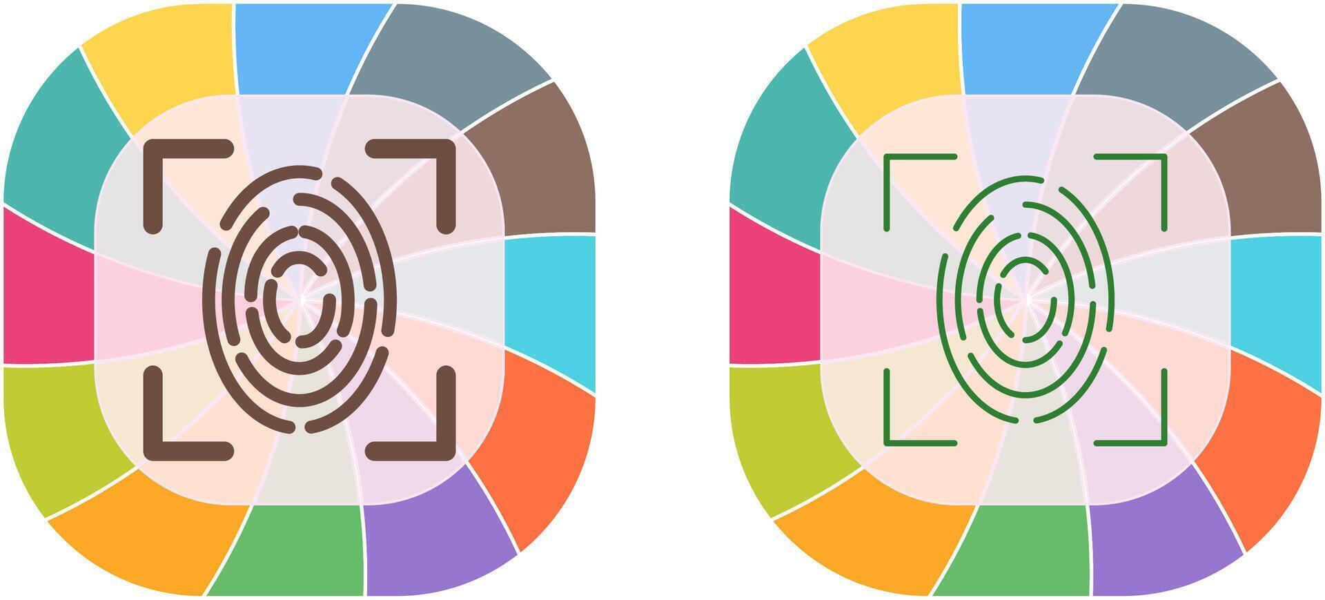 Fingerprint Icon Design vector