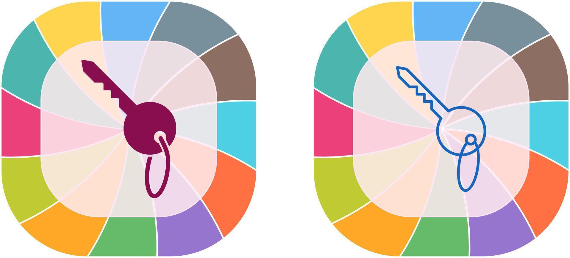 Key Icon Design vector