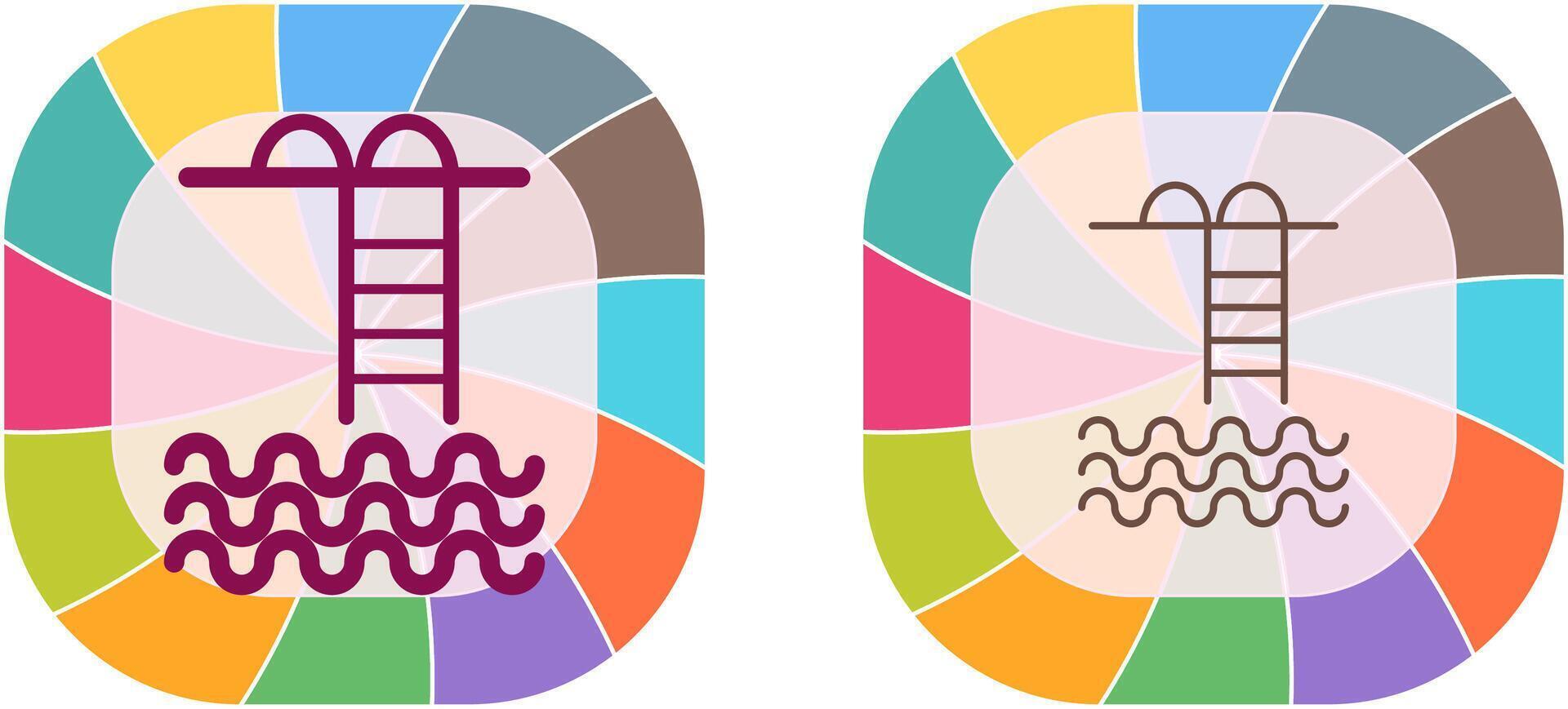 Swiming pool Icon Design vector