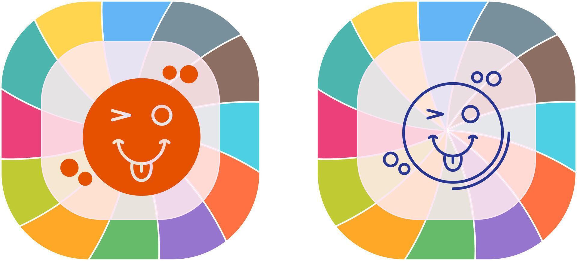 Tongue Out Icon Design vector