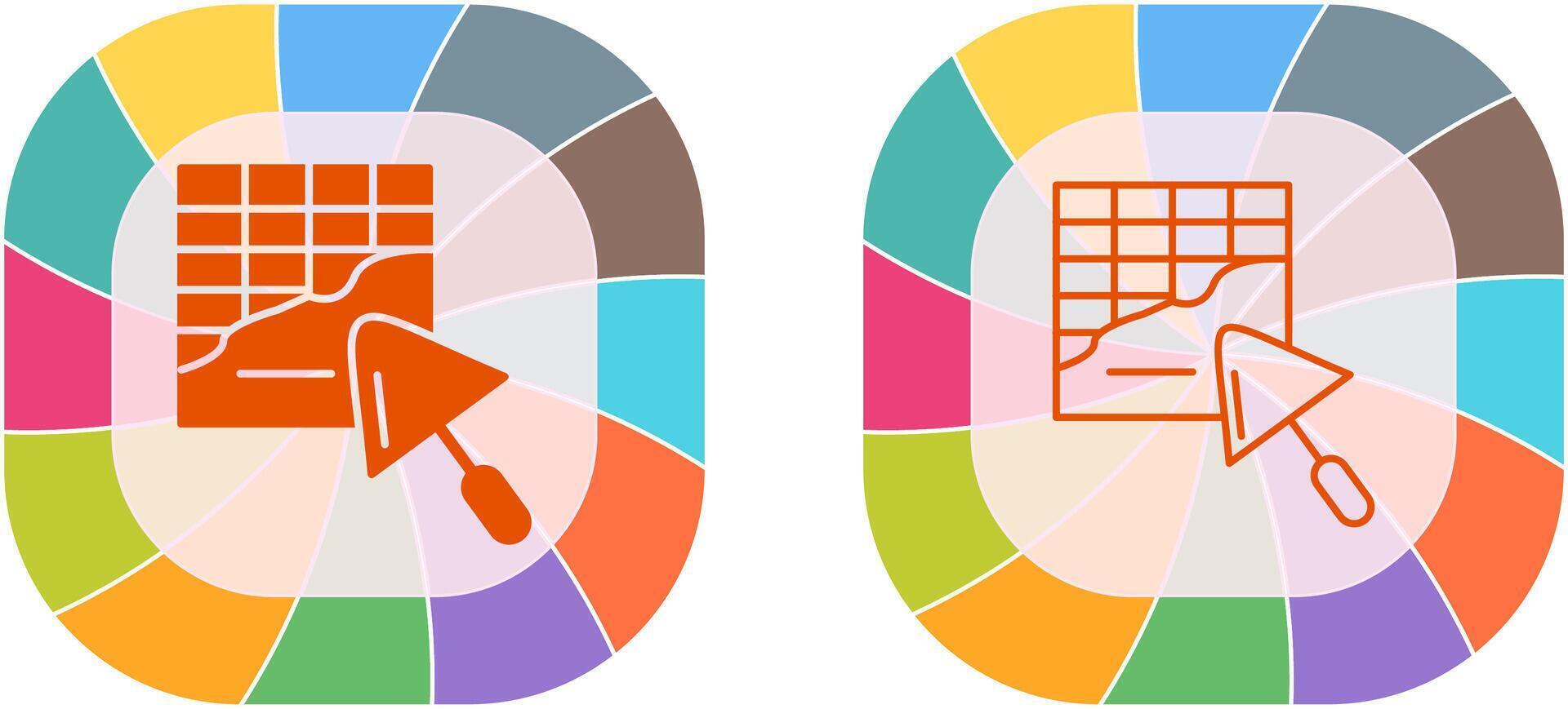 Plastering Icon Design vector