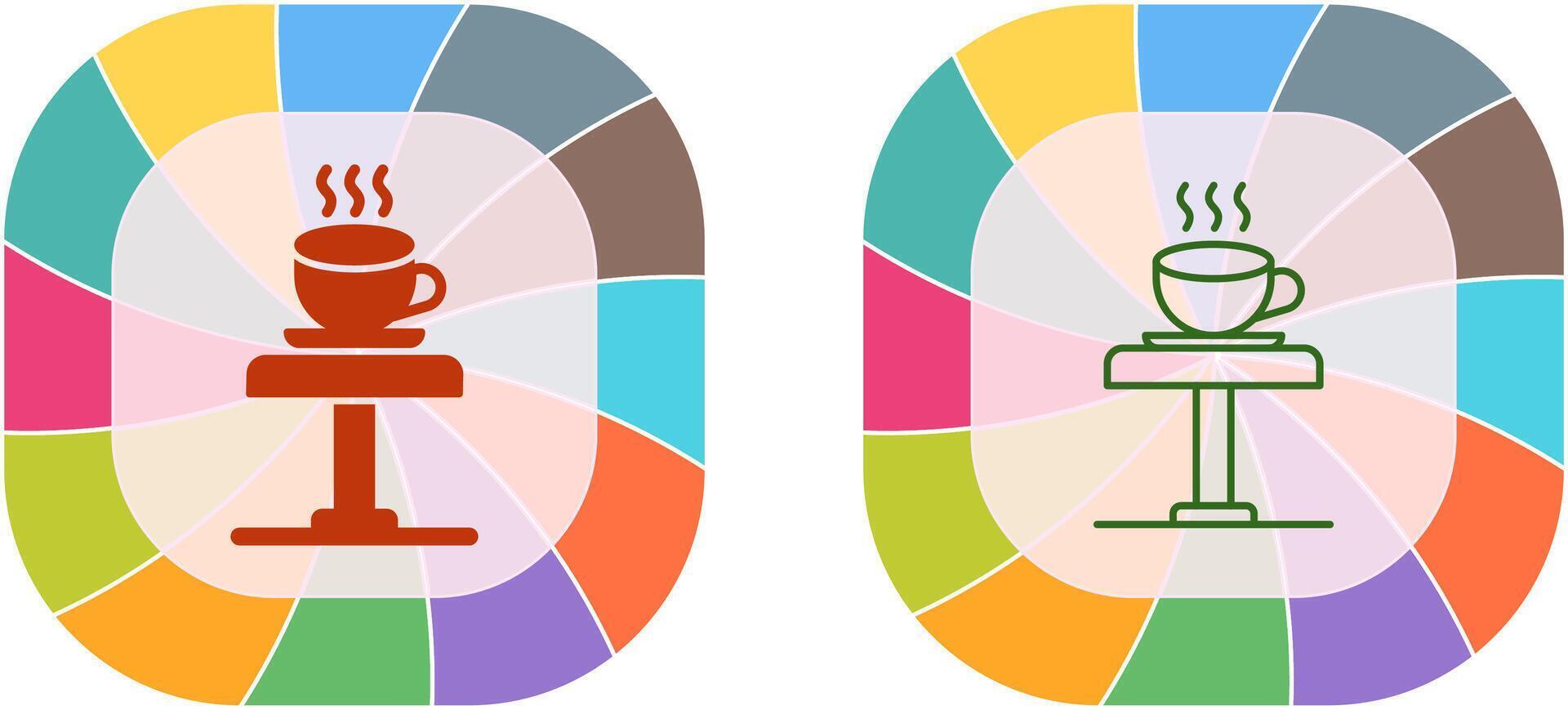 Coffee Table Icon Design vector