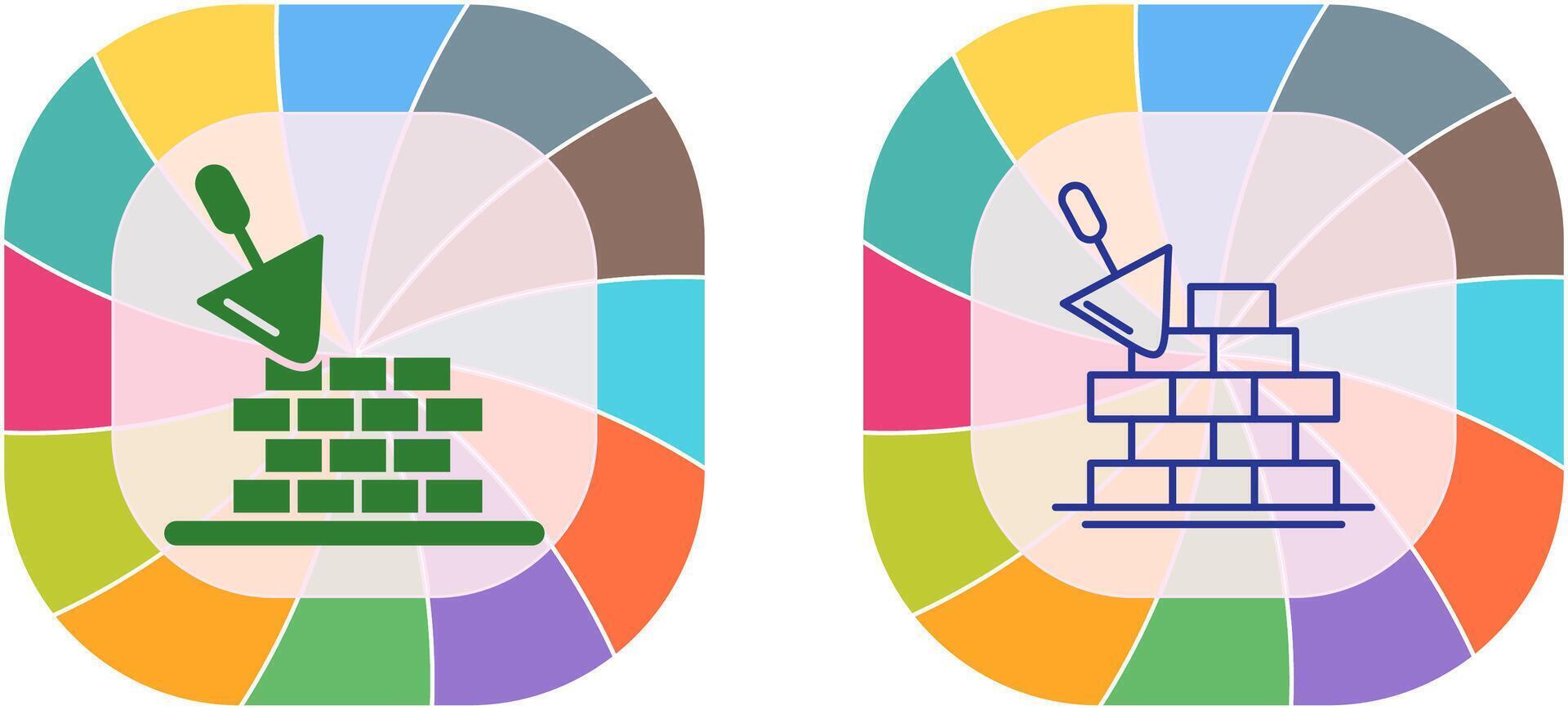 Brickwall Icon Design vector