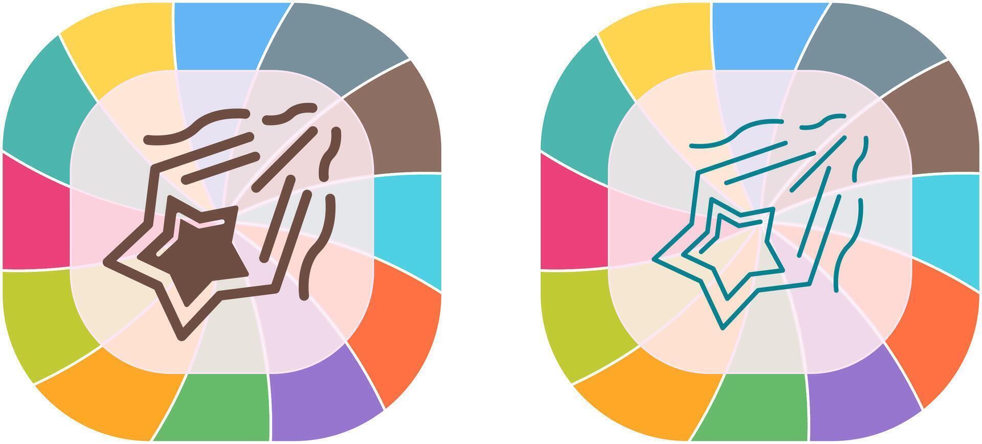 Shooting Star Icon Design vector