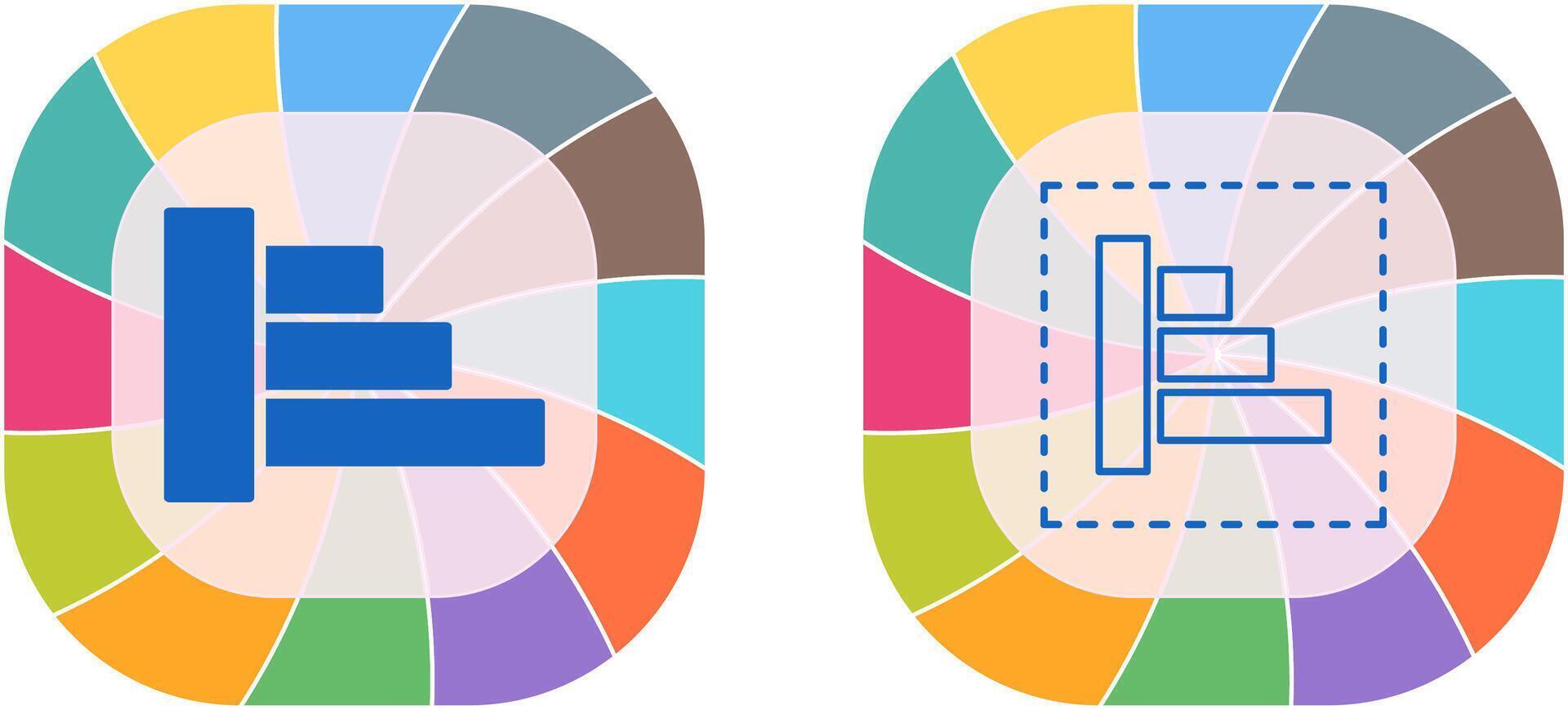 Object Alignment Icon Design vector
