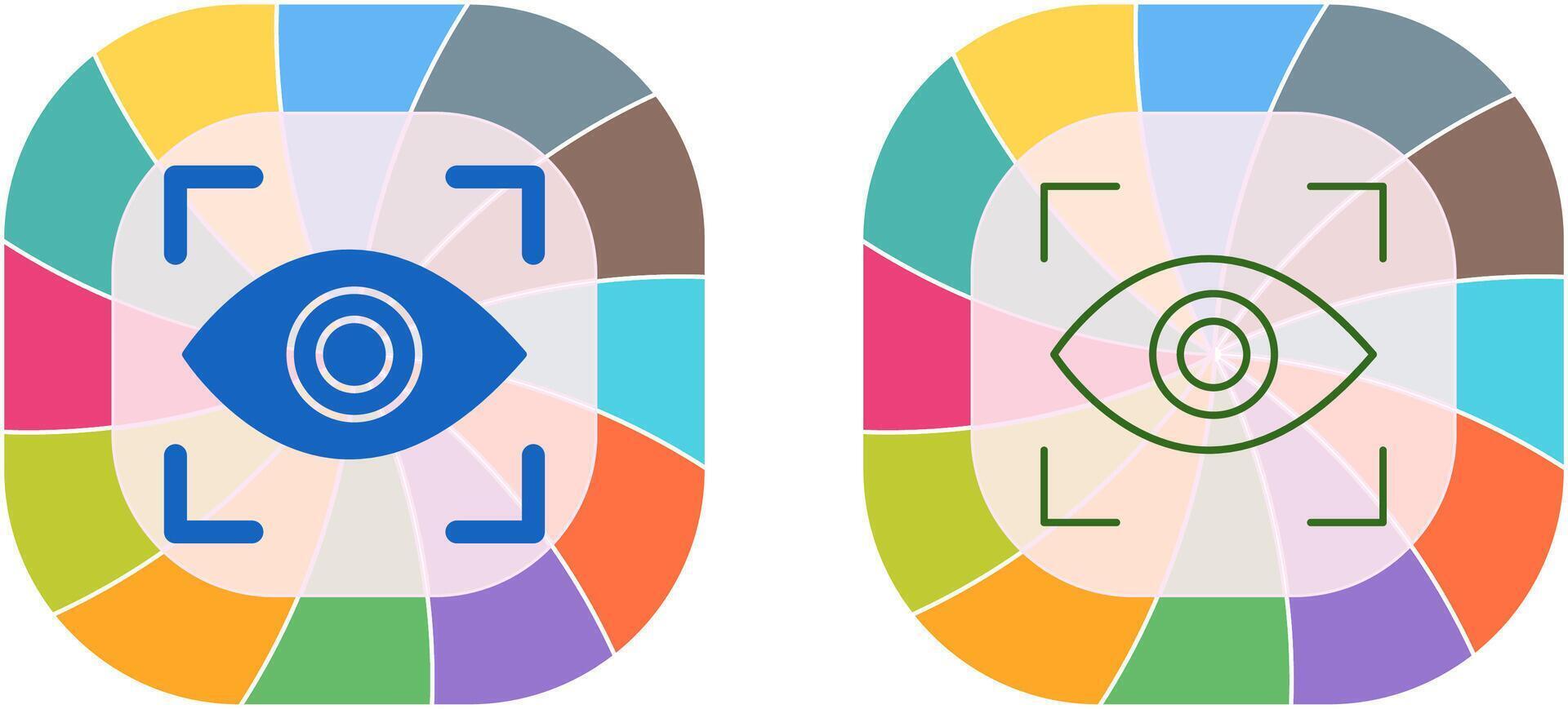 Eye Scan Icon Design vector