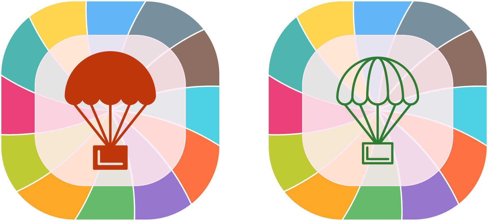 Parachute Icon Design vector