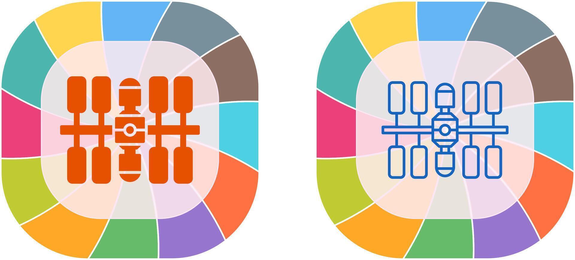 Space Station Icon Design vector
