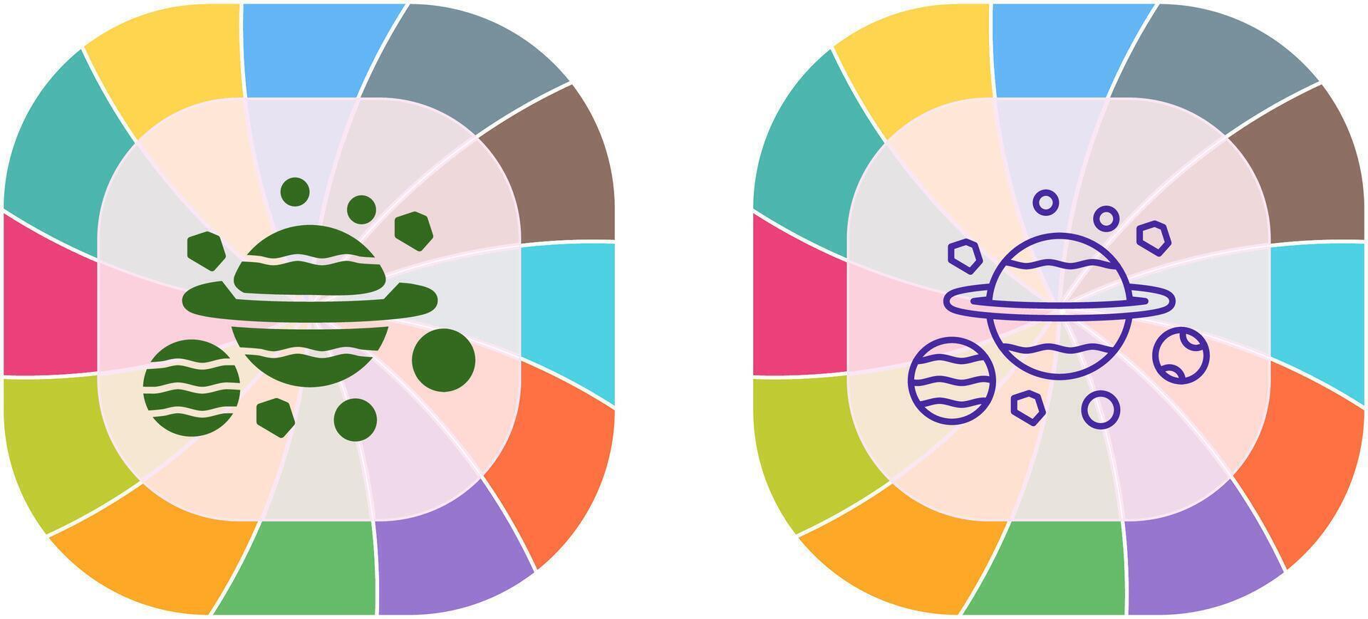 Planets Icon Design vector