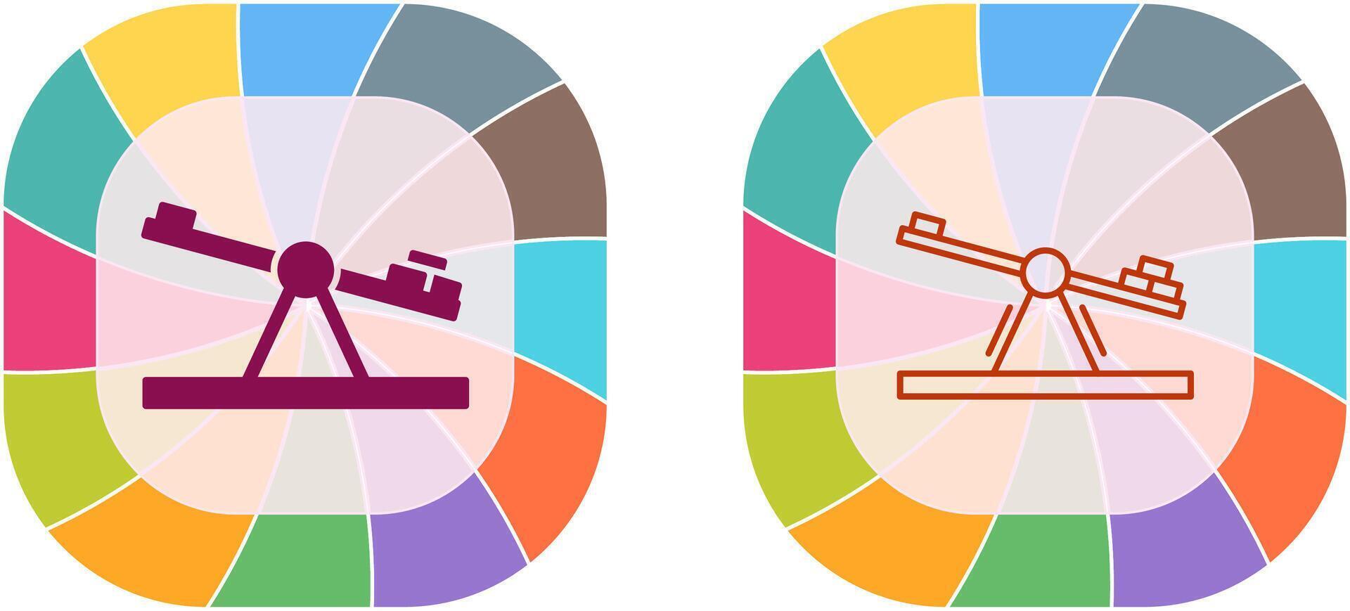 Seesaw Icon Design vector