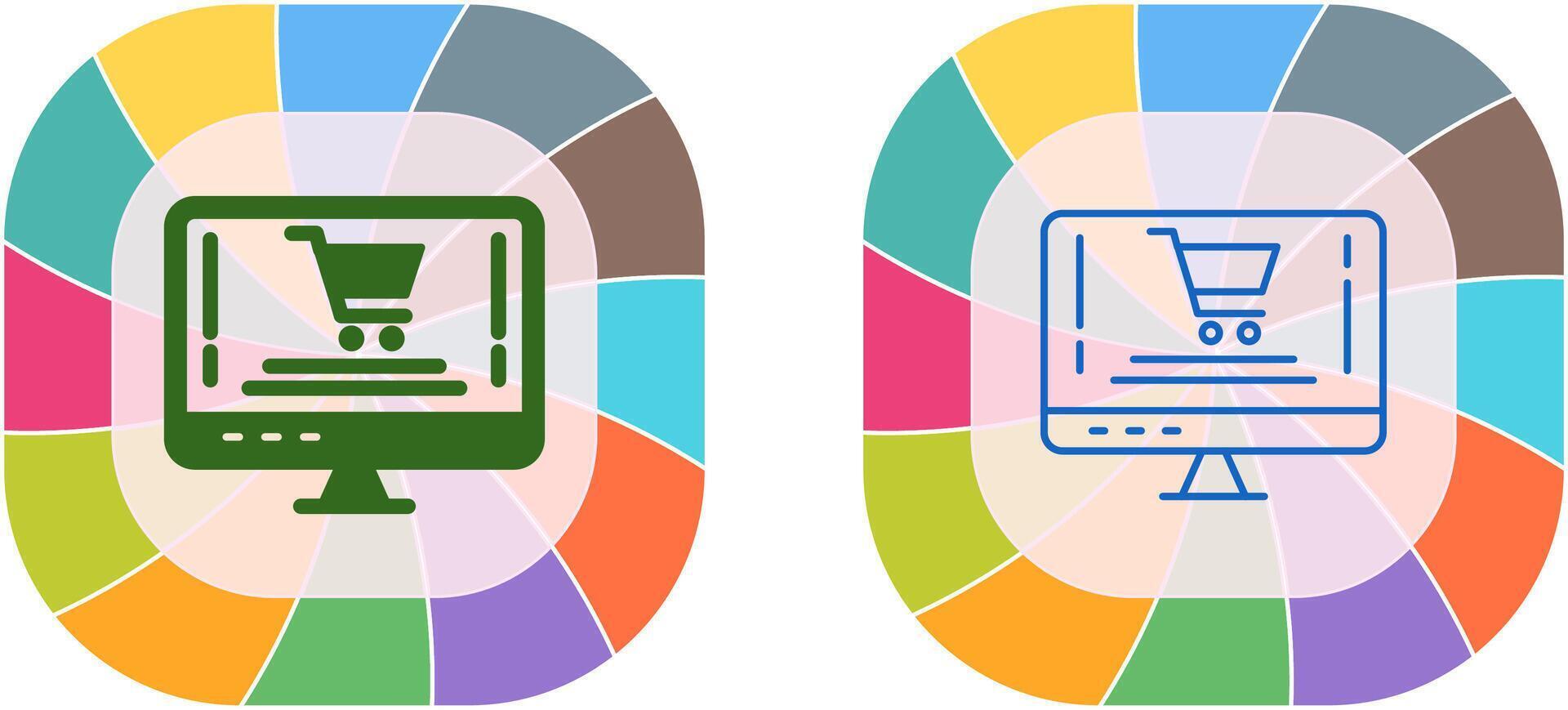 Online Shopping Icon Design vector