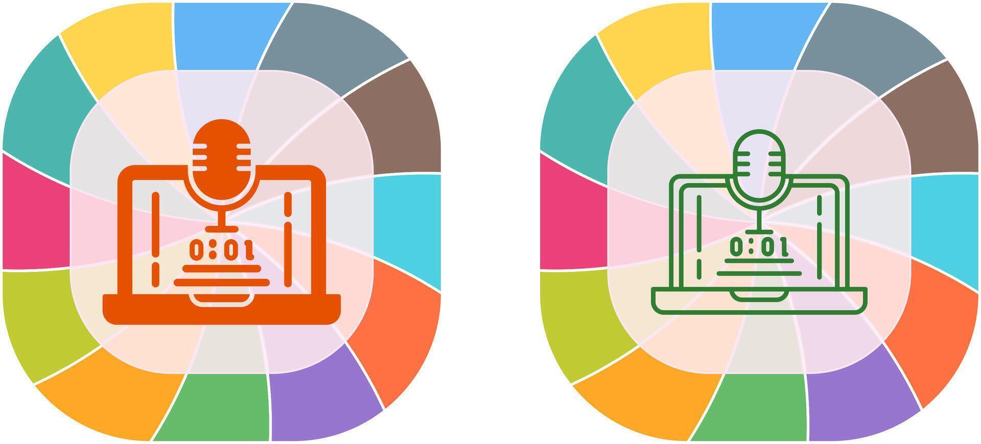 Voice Recorder Icon Design vector