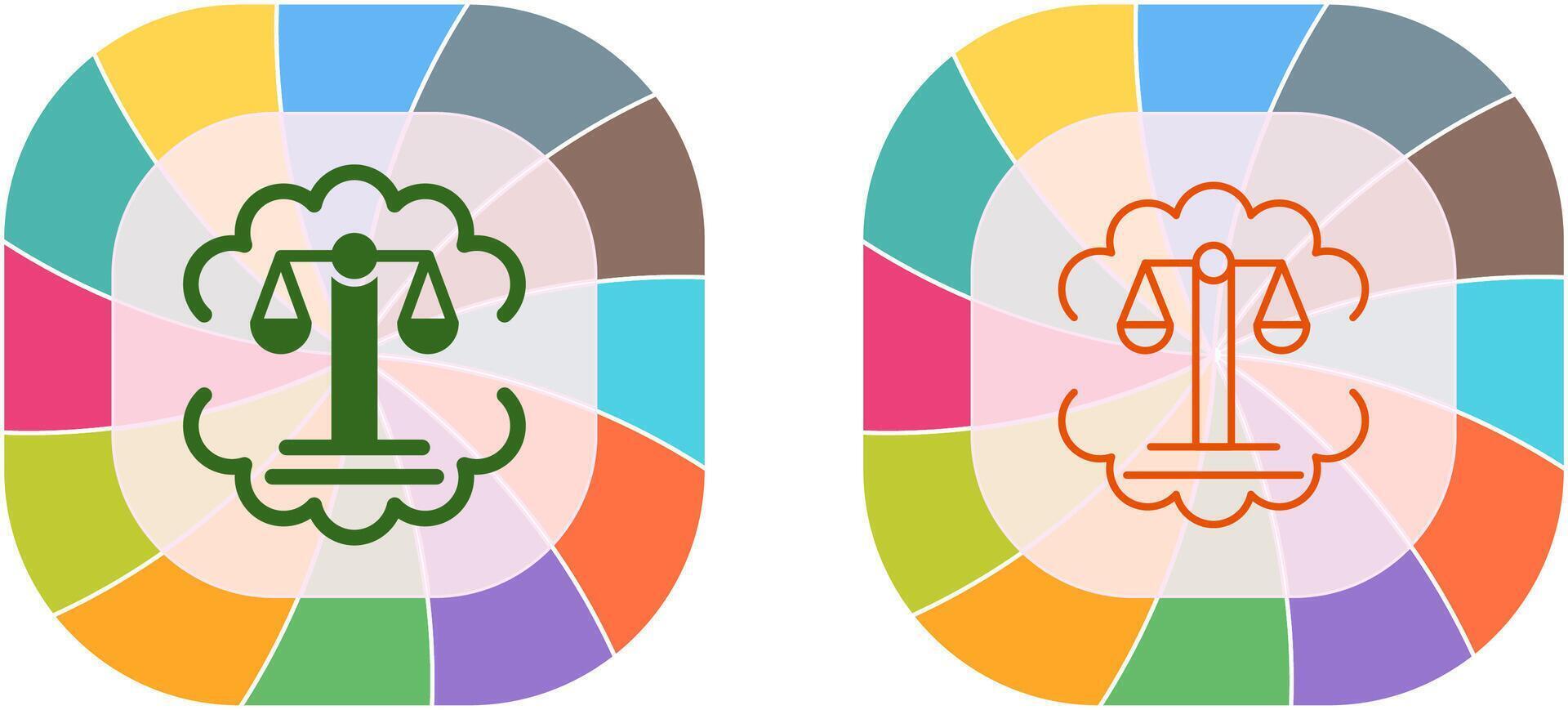 Justice Scale Icon Design vector