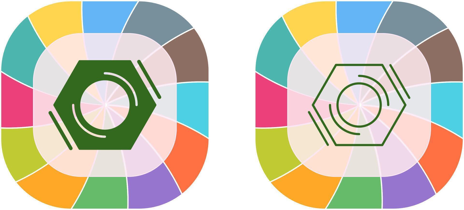 Nut Icon Design vector
