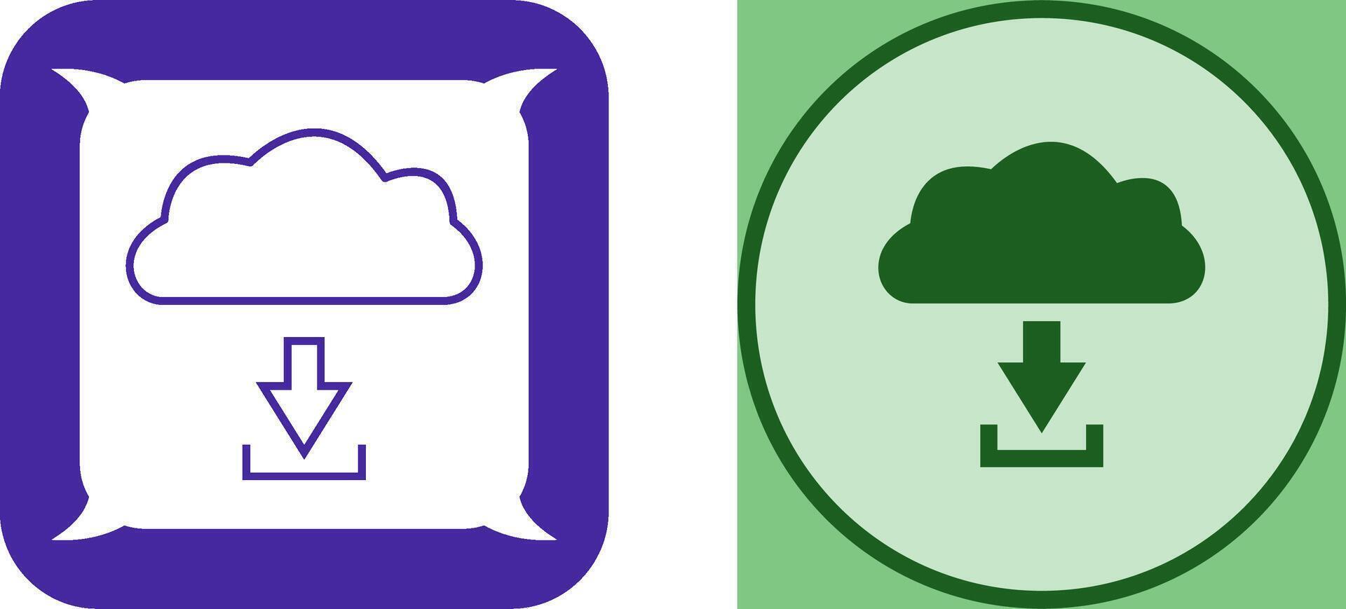 Unique Download from Cloud Icon Design vector