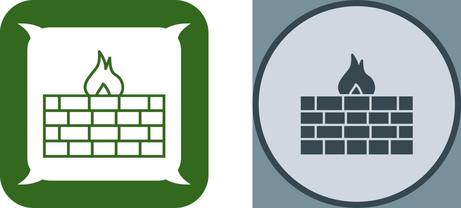 Unique Firewall Icon Design vector