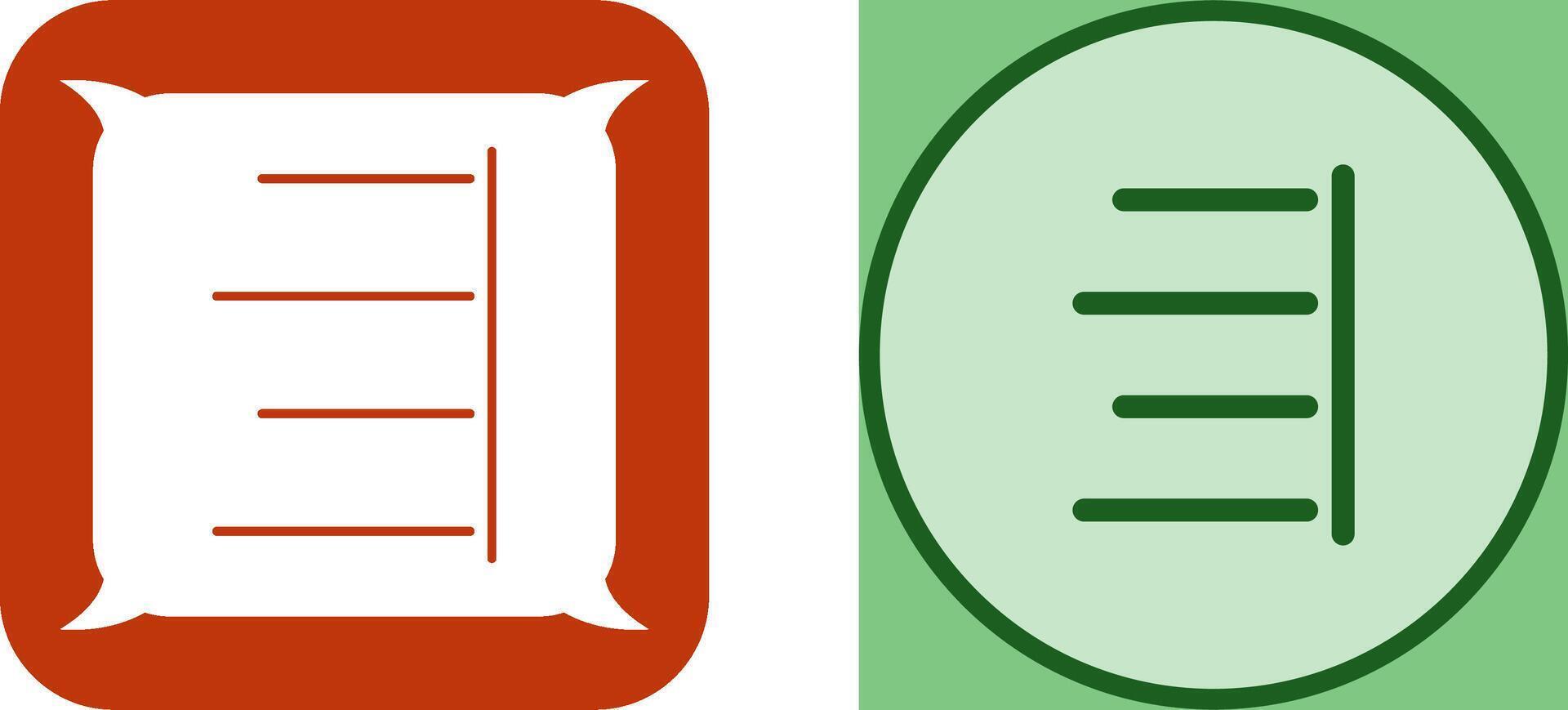 Unique Right Align Icon Design vector