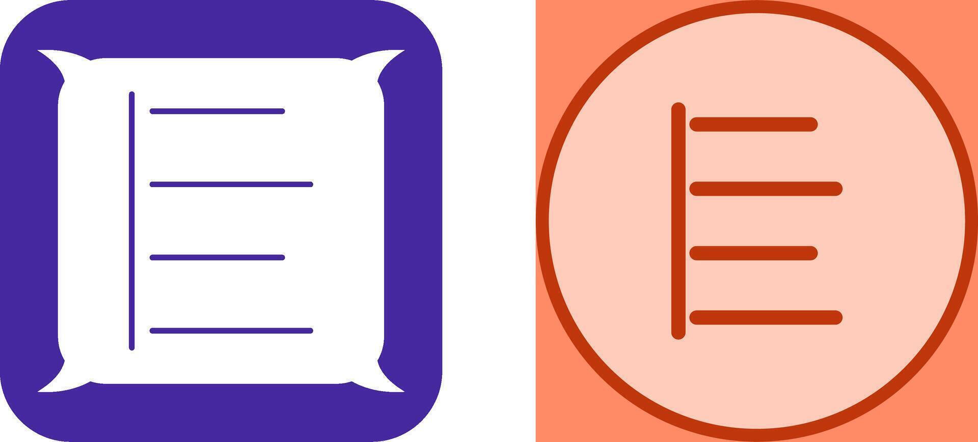 Unique Left Align Icon Design vector
