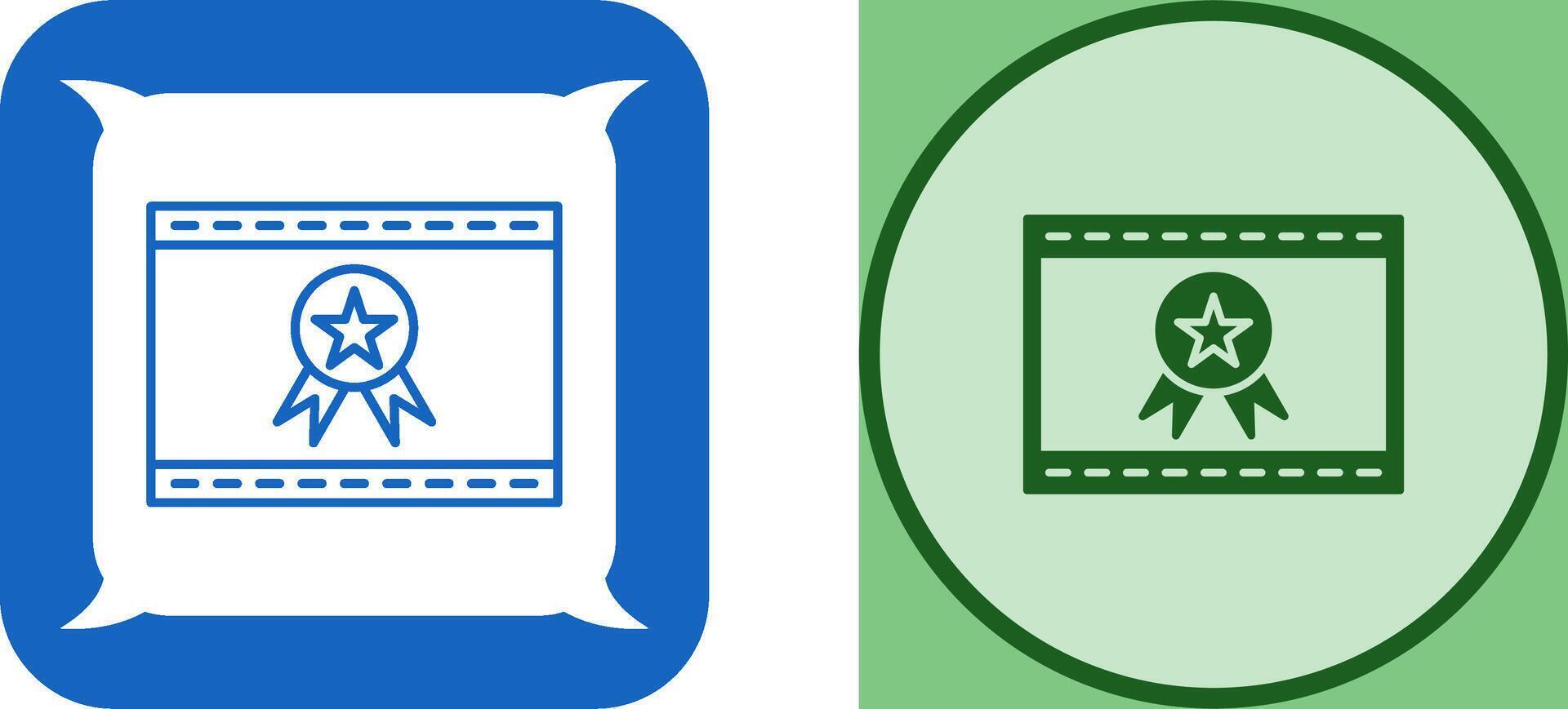 Unique Web Award Icon Design vector