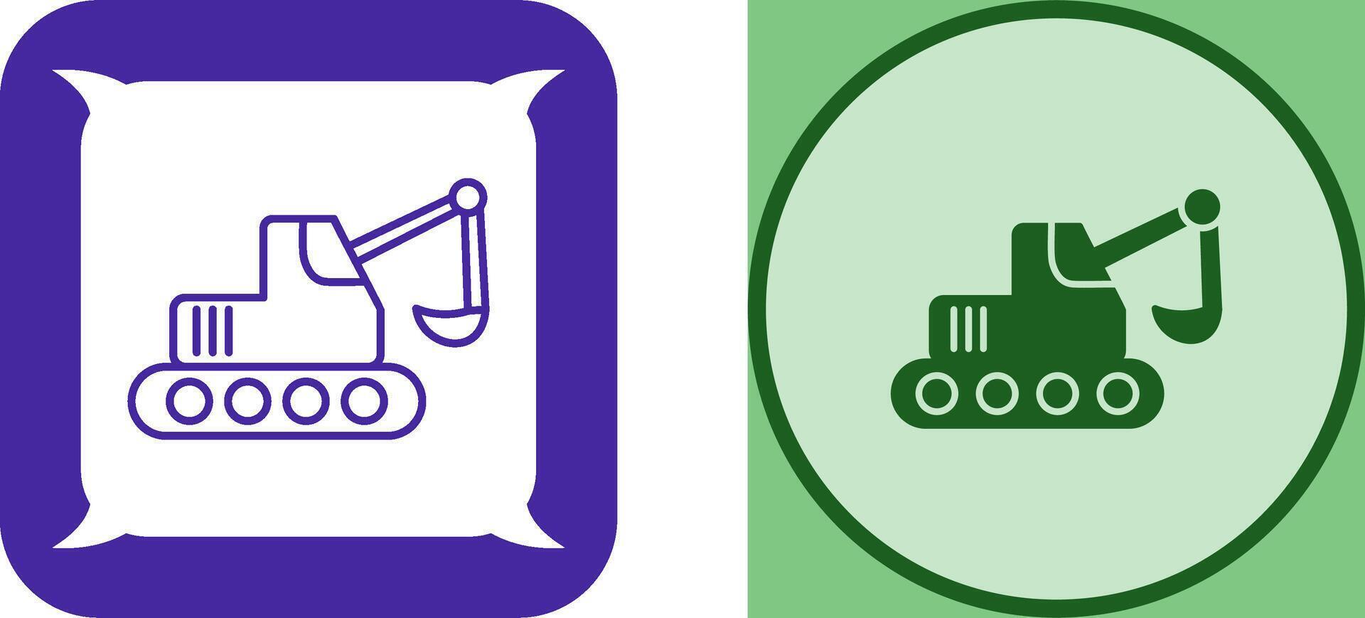 Escavator Icon Design vector