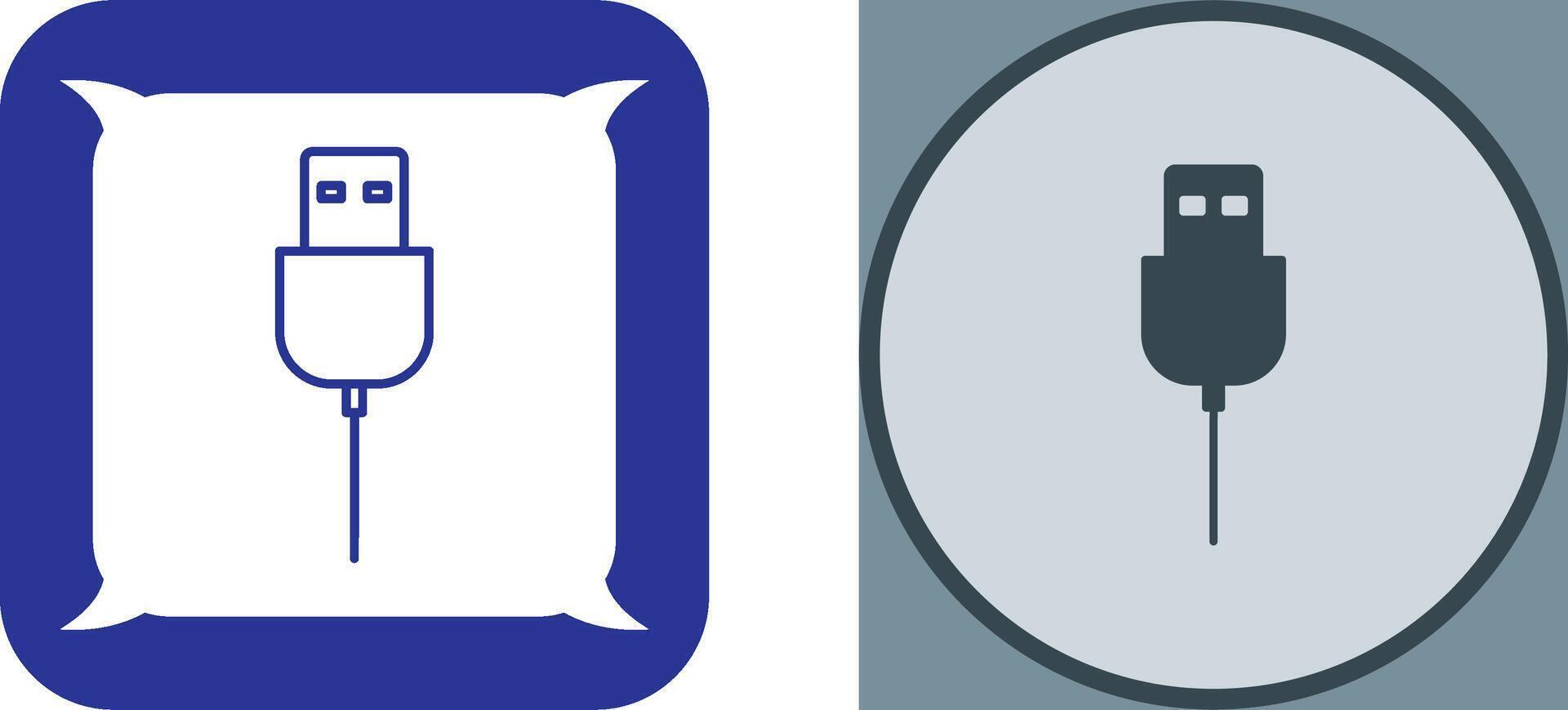 Unique USB Cable Icon Design vector