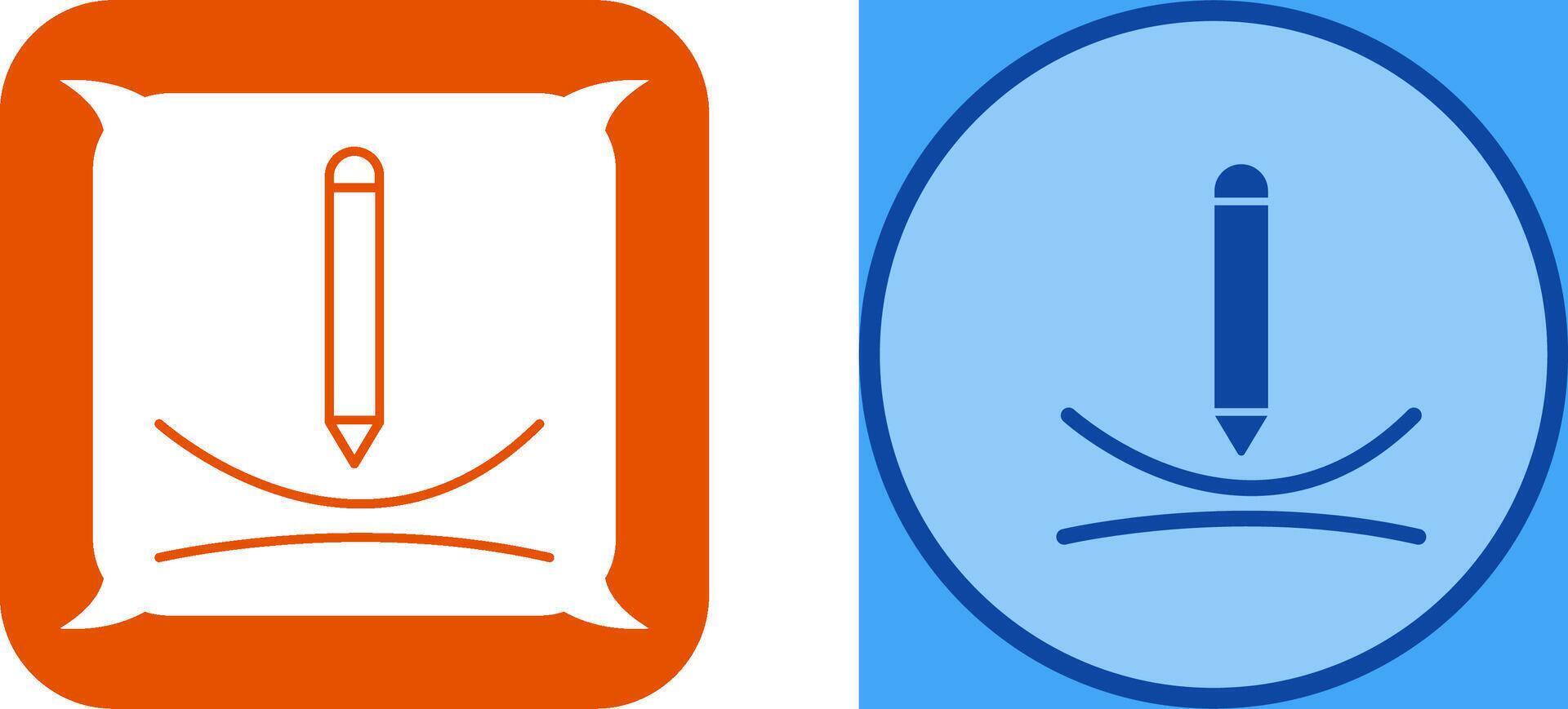 Draw Curve Icon Design vector