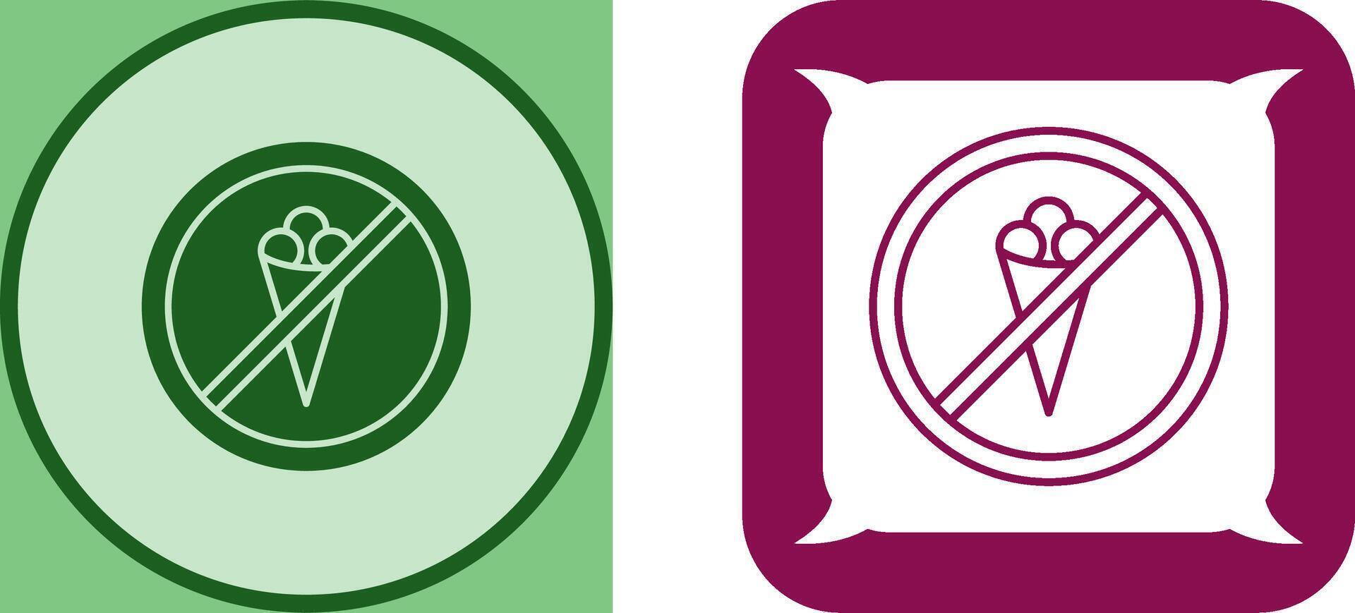 No Icecream Icon Design vector