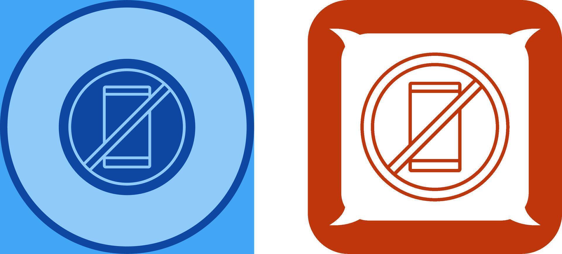 No Cell Phones Icon Design vector